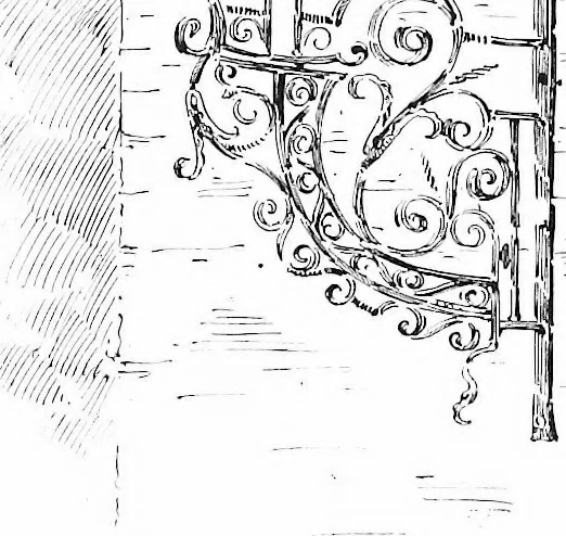 An illustration from English ironwork of the XVIIth & XVIIIth centuries; an historical & analytical account of the development of exterior smithcraft, 1911, leaf 510