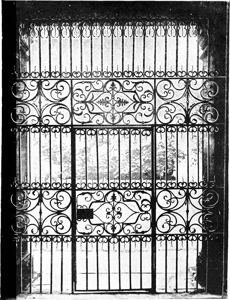 An illustration from English ironwork of the XVIIth & XVIIIth centuries; an historical & analytical account of the development of exterior smithcraft, 1911, leaf 80