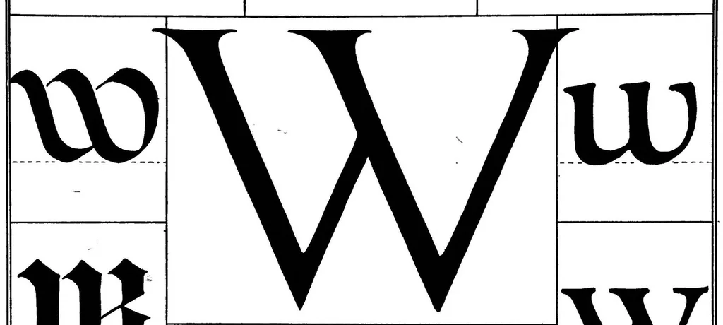 An illustration from The alphabet : fifteen interpretative designs drawn and arranged with explanatory text and illustrations, 1918, leaf 104
