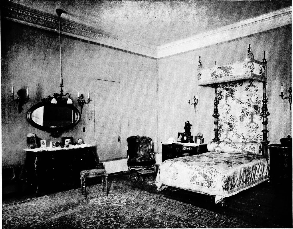 An illustration from The room beautiful; a collection of interior illustrations showing decoration and furnishing details of the important furnishing periods, 1915, leaf 104