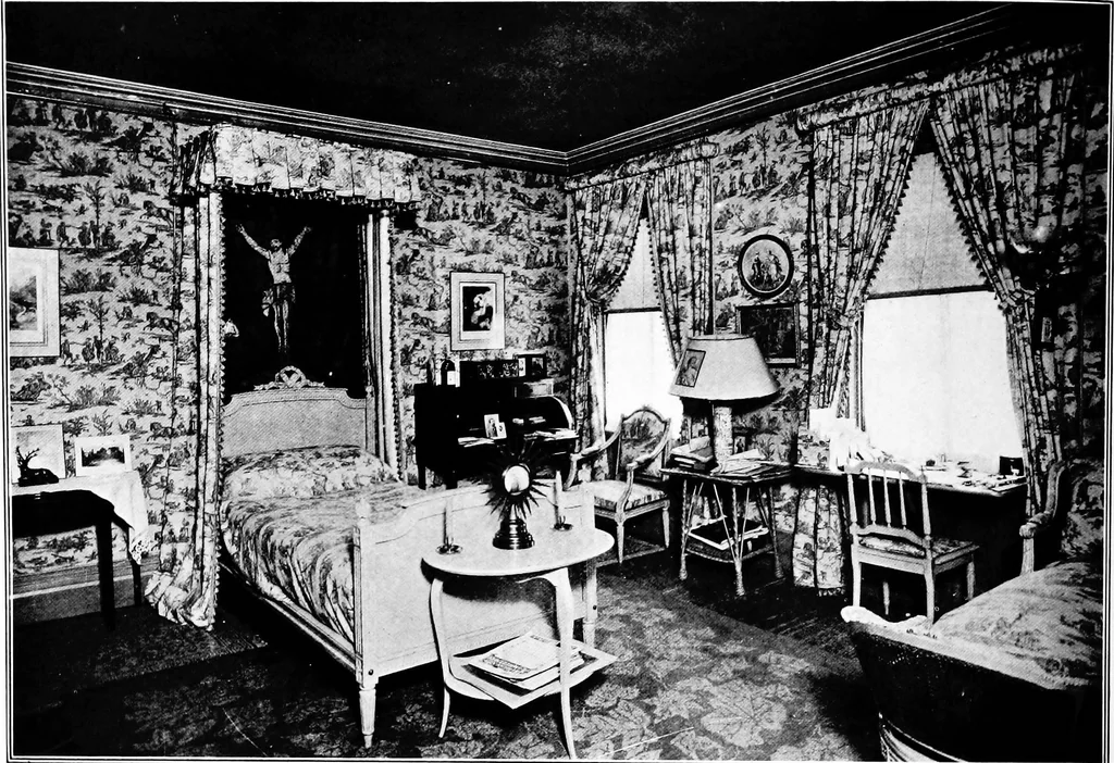 An illustration from The room beautiful; a collection of interior illustrations showing decoration and furnishing details of the important furnishing periods, 1915, leaf 105