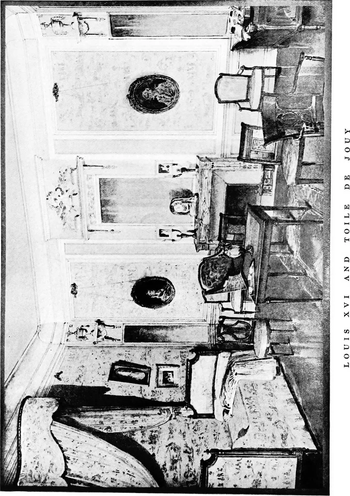 An illustration from The room beautiful; a collection of interior illustrations showing decoration and furnishing details of the important furnishing periods, 1915, leaf 113