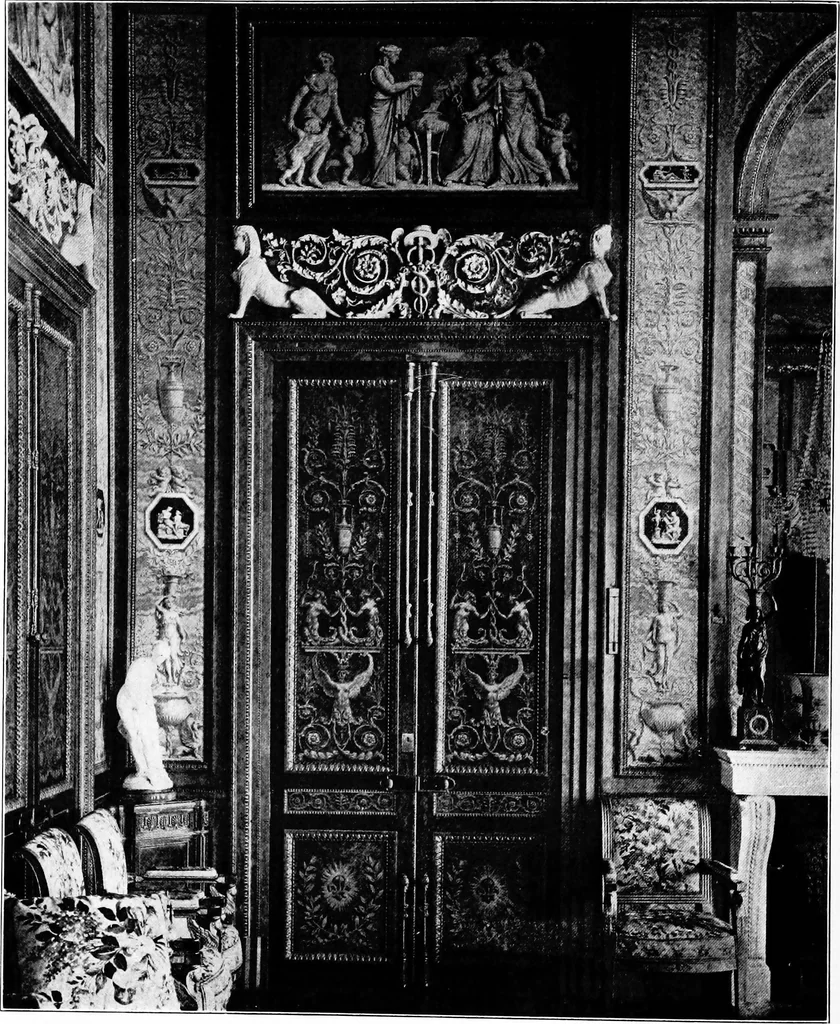 An illustration from The room beautiful; a collection of interior illustrations showing decoration and furnishing details of the important furnishing periods, 1915, leaf 125