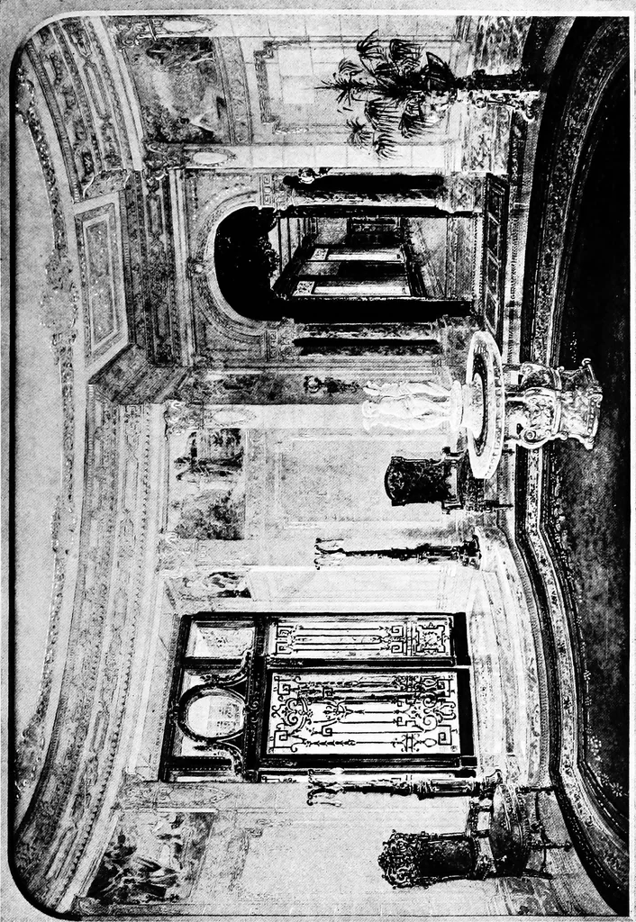 An illustration from The room beautiful; a collection of interior illustrations showing decoration and furnishing details of the important furnishing periods, 1915, leaf 138