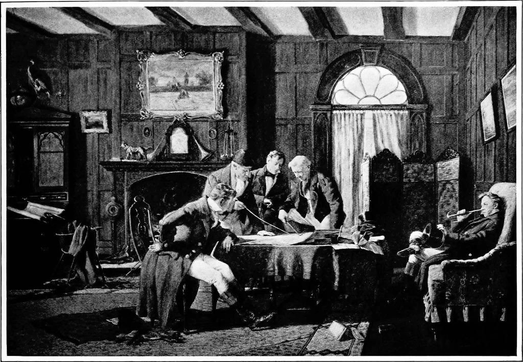 An illustration from The room beautiful; a collection of interior illustrations showing decoration and furnishing details of the important furnishing periods, 1915, leaf 140