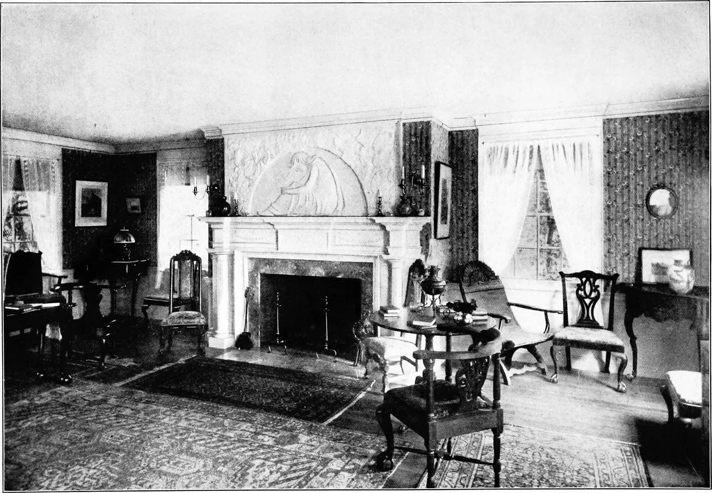 An illustration from The room beautiful; a collection of interior illustrations showing decoration and furnishing details of the important furnishing periods, 1915, leaf 162