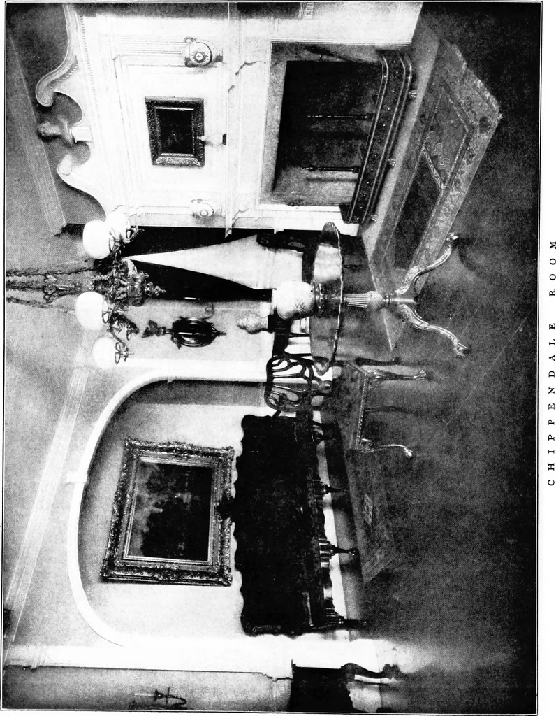 An illustration from The room beautiful; a collection of interior illustrations showing decoration and furnishing details of the important furnishing periods, 1915, leaf 165