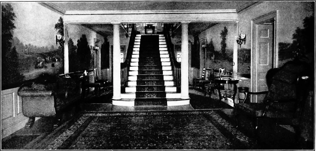 An illustration from The room beautiful; a collection of interior illustrations showing decoration and furnishing details of the important furnishing periods, 1915, leaf 169