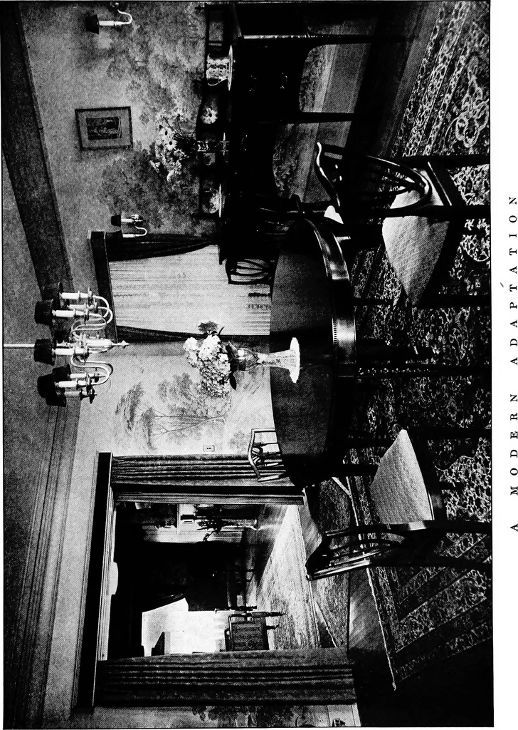 An illustration from The room beautiful; a collection of interior illustrations showing decoration and furnishing details of the important furnishing periods, 1915, leaf 172