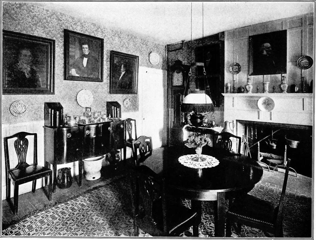 An illustration from The room beautiful; a collection of interior illustrations showing decoration and furnishing details of the important furnishing periods, 1915, leaf 173