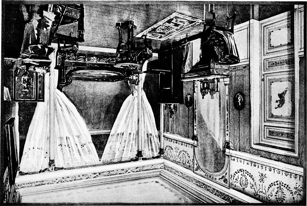An illustration from The room beautiful; a collection of interior illustrations showing decoration and furnishing details of the important furnishing periods, 1915, leaf 184