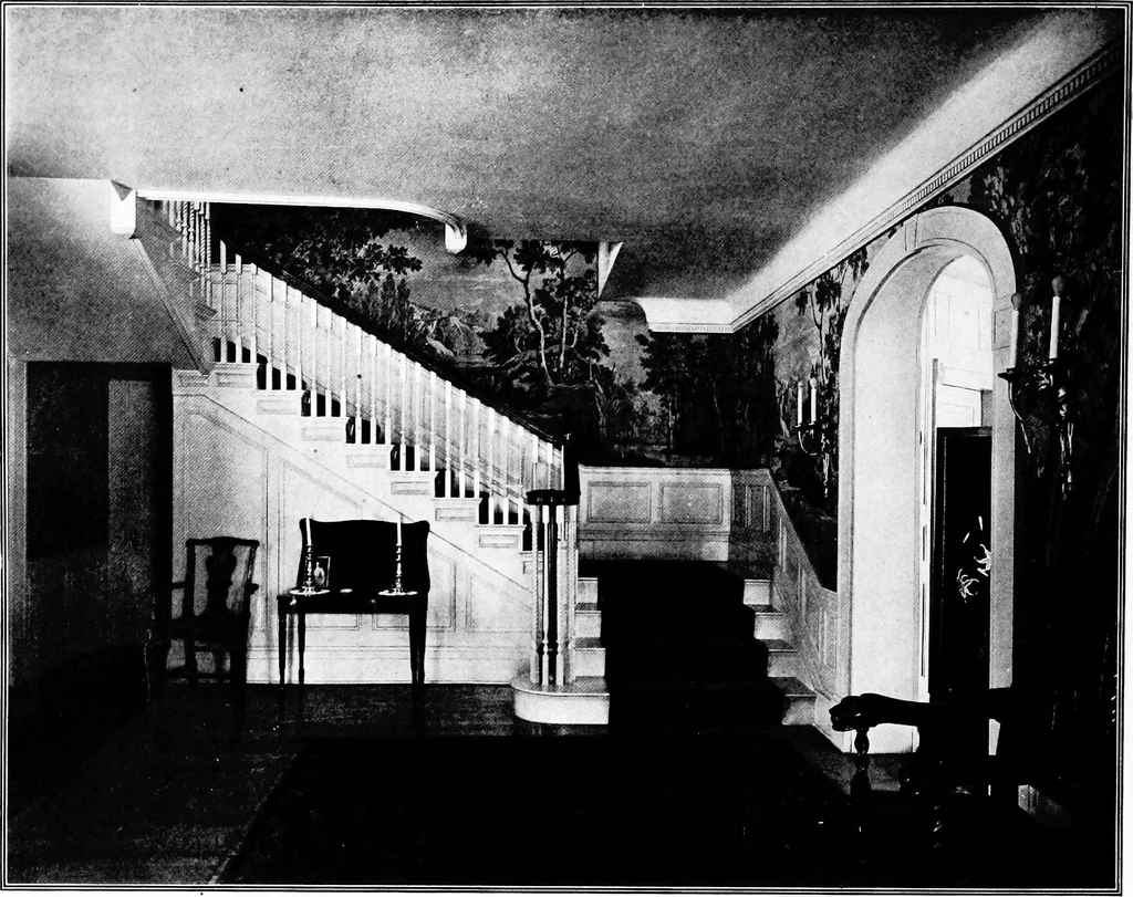 An illustration from The room beautiful; a collection of interior illustrations showing decoration and furnishing details of the important furnishing periods, 1915, leaf 191