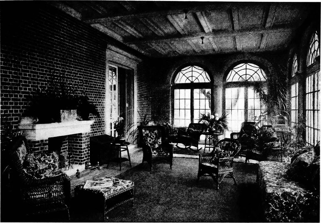 An illustration from The room beautiful; a collection of interior illustrations showing decoration and furnishing details of the important furnishing periods, 1915, leaf 202
