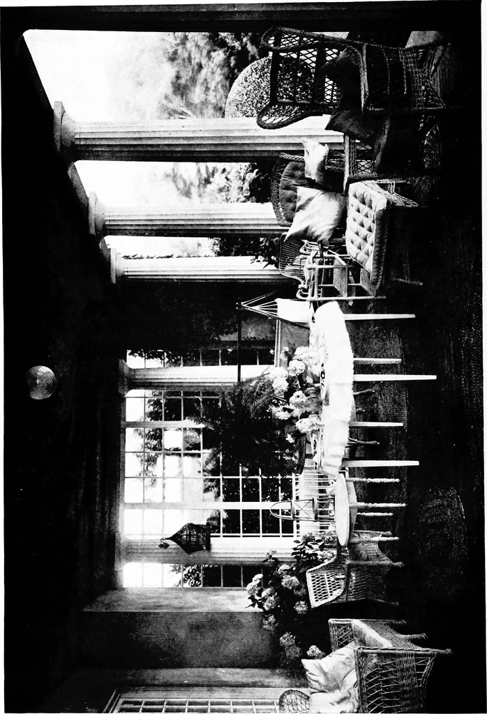 An illustration from The room beautiful; a collection of interior illustrations showing decoration and furnishing details of the important furnishing periods, 1915, leaf 203