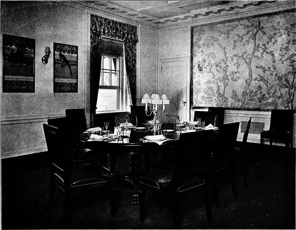An illustration from The room beautiful; a collection of interior illustrations showing decoration and furnishing details of the important furnishing periods, 1915, leaf 204