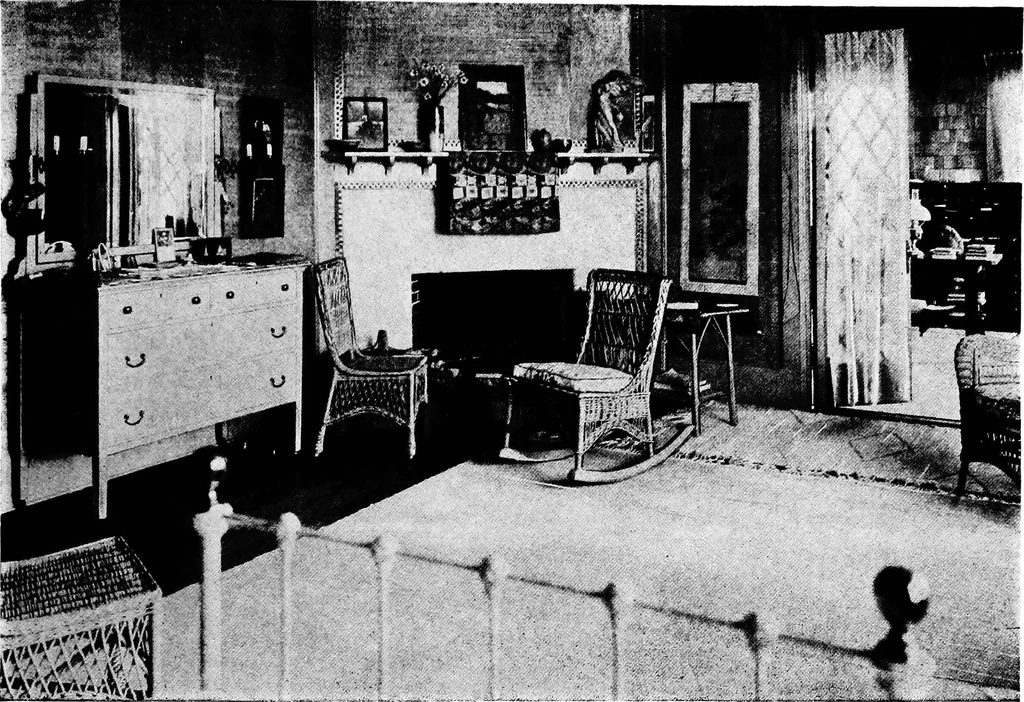 An illustration from The room beautiful; a collection of interior illustrations showing decoration and furnishing details of the important furnishing periods, 1915, leaf 206