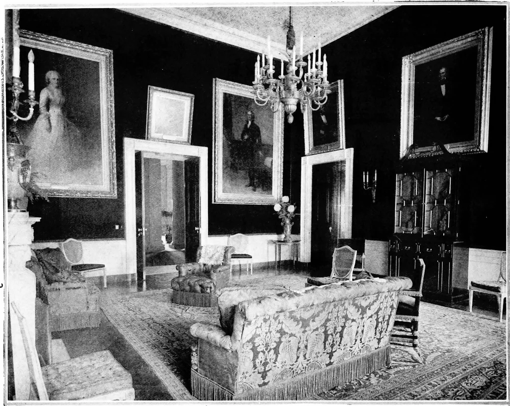 An illustration from The room beautiful; a collection of interior illustrations showing decoration and furnishing details of the important furnishing periods, 1915, leaf 211