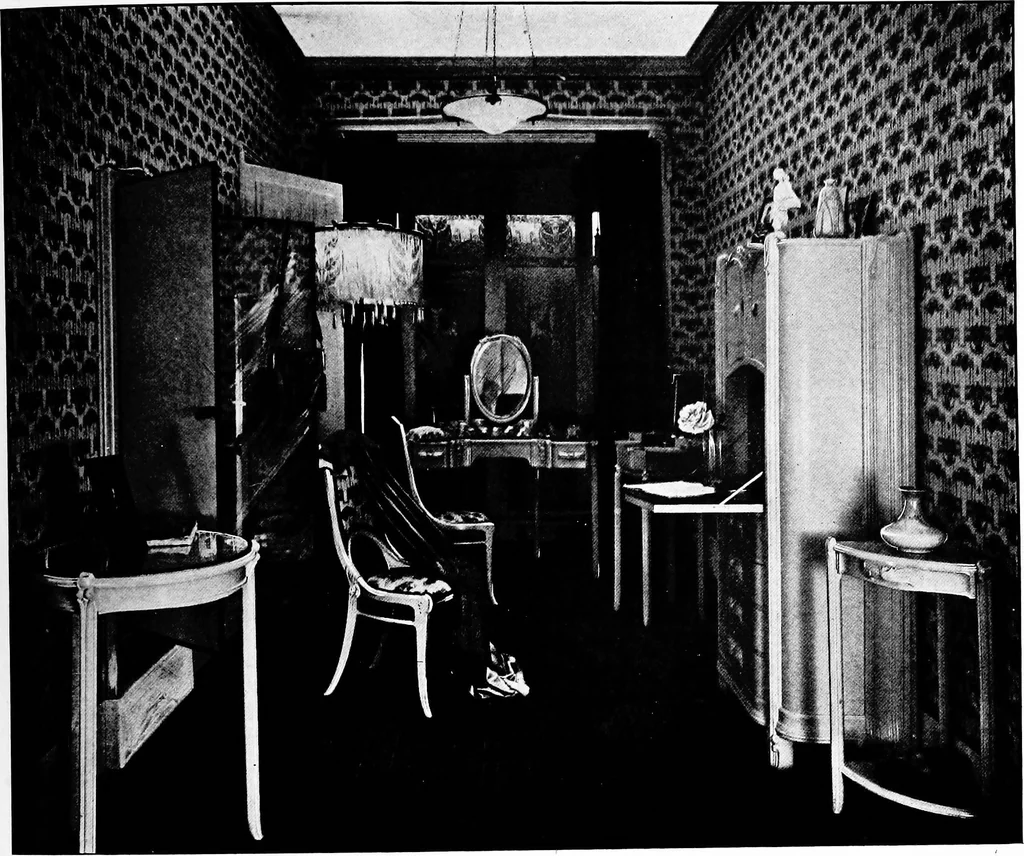 An illustration from The room beautiful; a collection of interior illustrations showing decoration and furnishing details of the important furnishing periods, 1915, leaf 228