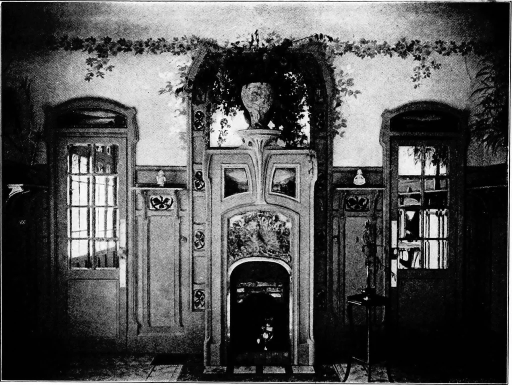 An illustration from The room beautiful; a collection of interior illustrations showing decoration and furnishing details of the important furnishing periods, 1915, leaf 233