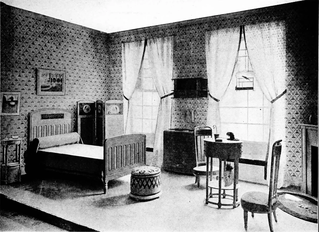 An illustration from The room beautiful; a collection of interior illustrations showing decoration and furnishing details of the important furnishing periods, 1915, leaf 236