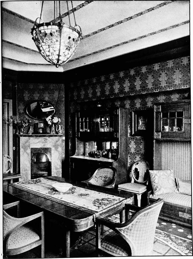 An illustration from The room beautiful; a collection of interior illustrations showing decoration and furnishing details of the important furnishing periods, 1915, leaf 240