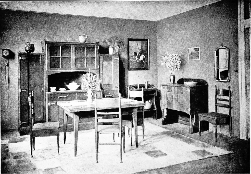 An illustration from The room beautiful; a collection of interior illustrations showing decoration and furnishing details of the important furnishing periods, 1915, leaf 249