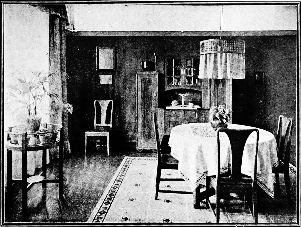 An illustration from The room beautiful; a collection of interior illustrations showing decoration and furnishing details of the important furnishing periods, 1915, leaf 252