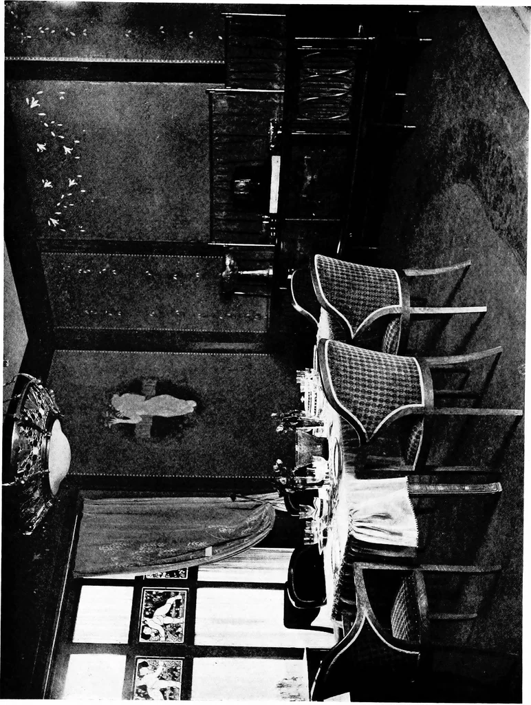 An illustration from The room beautiful; a collection of interior illustrations showing decoration and furnishing details of the important furnishing periods, 1915, leaf 253