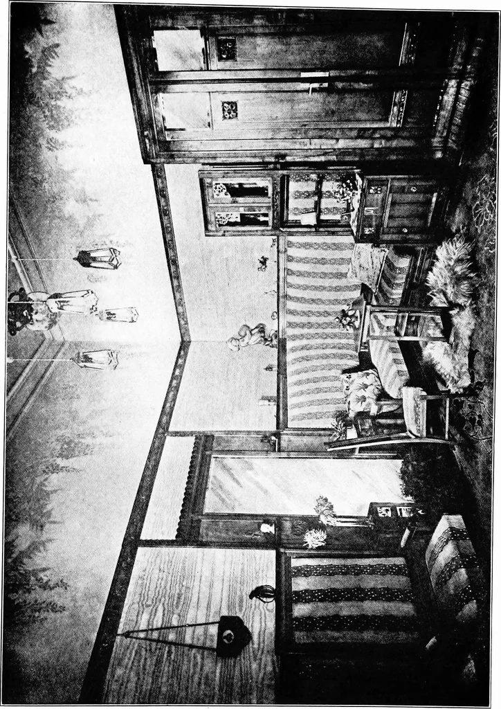 An illustration from The room beautiful; a collection of interior illustrations showing decoration and furnishing details of the important furnishing periods, 1915, leaf 254