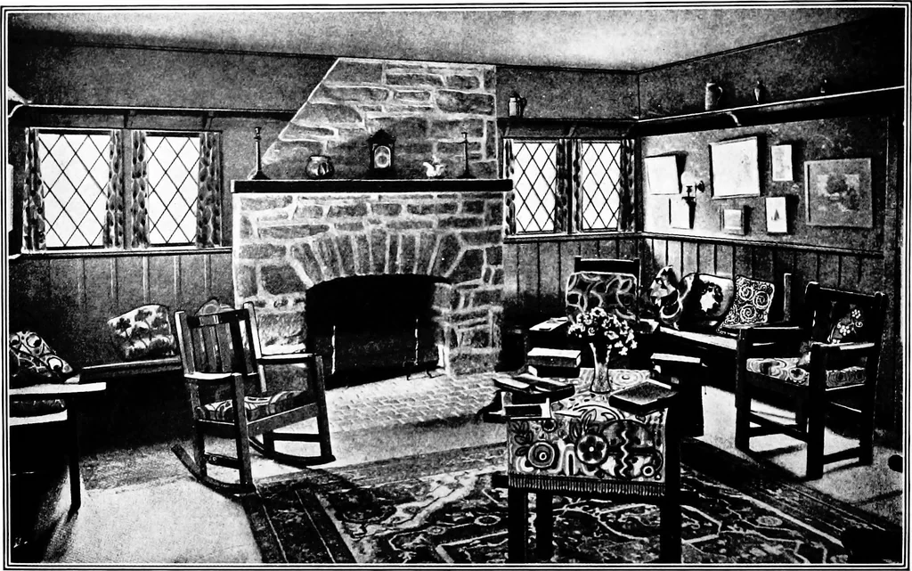 An illustration from The room beautiful; a collection of interior illustrations showing decoration and furnishing details of the important furnishing periods, 1915, leaf 257
