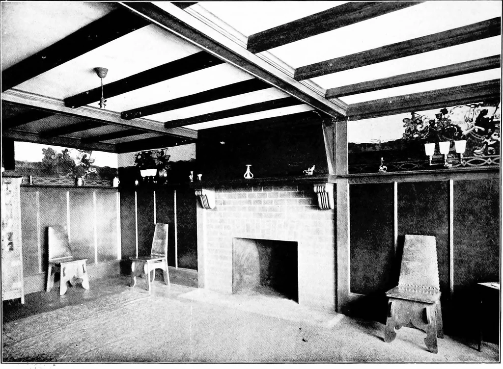 An illustration from The room beautiful; a collection of interior illustrations showing decoration and furnishing details of the important furnishing periods, 1915, leaf 261