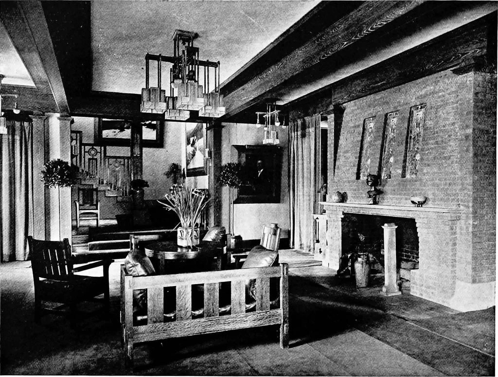 An illustration from The room beautiful; a collection of interior illustrations showing decoration and furnishing details of the important furnishing periods, 1915, leaf 265