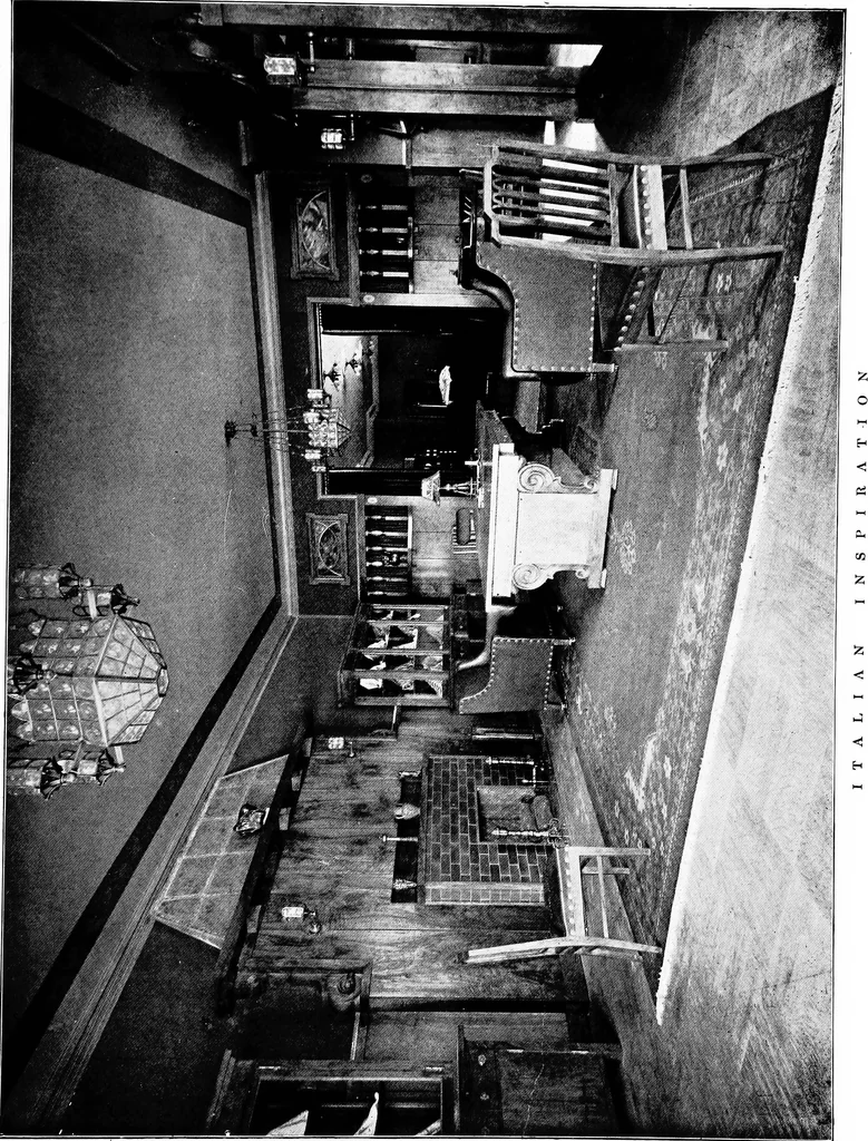 An illustration from The room beautiful; a collection of interior illustrations showing decoration and furnishing details of the important furnishing periods, 1915, leaf 268