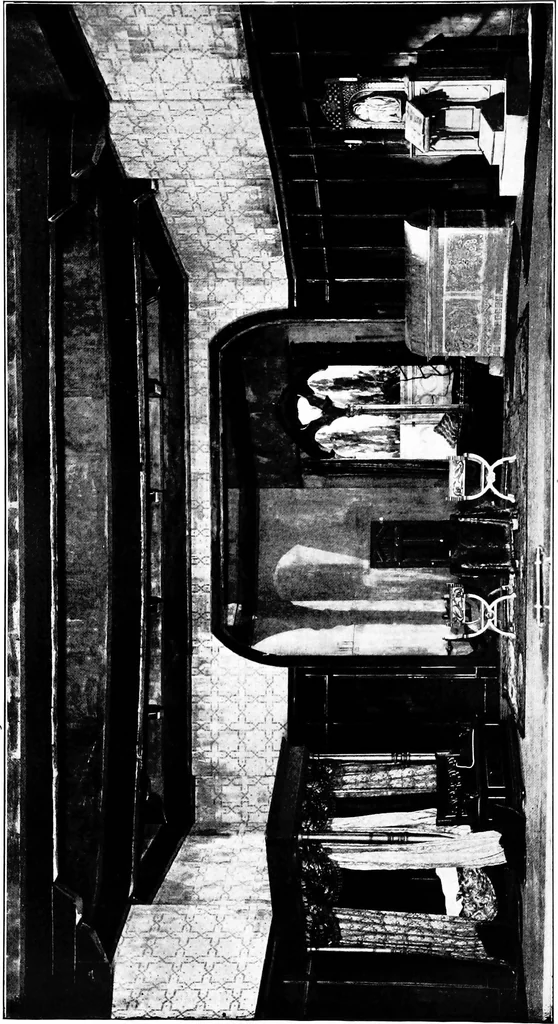 An illustration from The room beautiful; a collection of interior illustrations showing decoration and furnishing details of the important furnishing periods, 1915, leaf 27