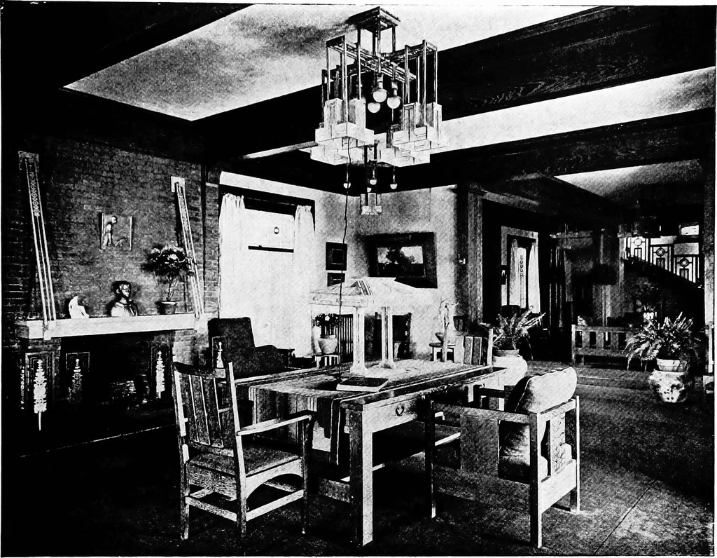 An illustration from The room beautiful; a collection of interior illustrations showing decoration and furnishing details of the important furnishing periods, 1915, leaf 276