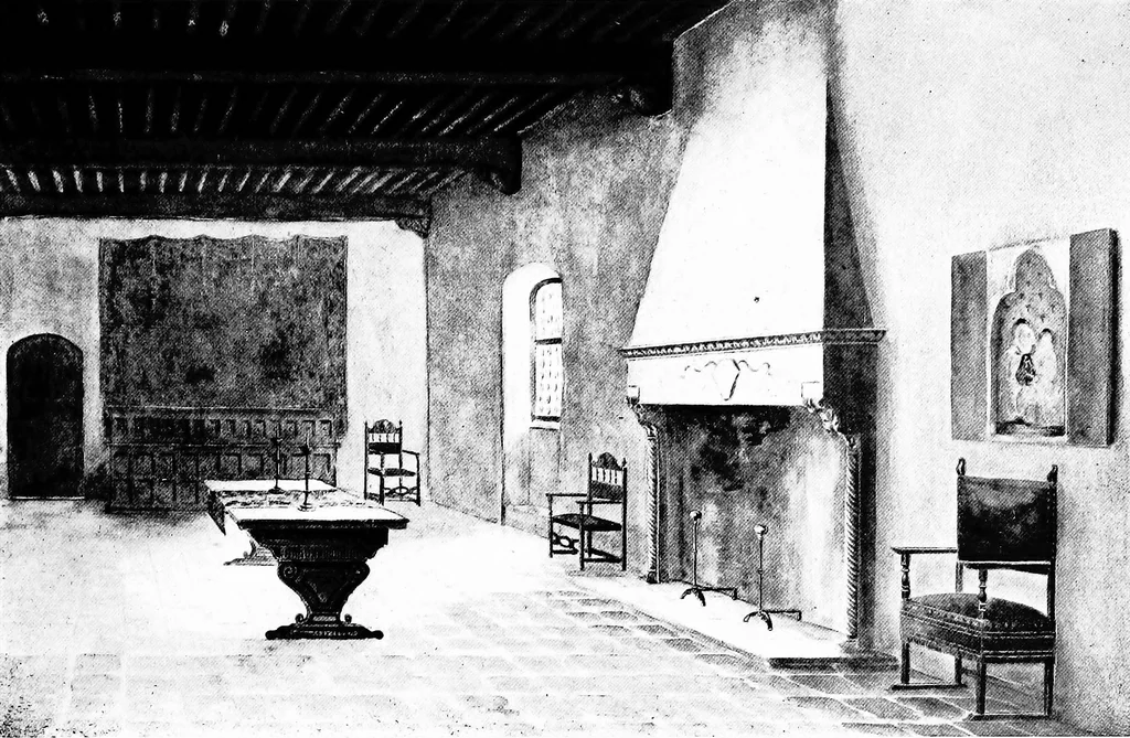 An illustration from The room beautiful; a collection of interior illustrations showing decoration and furnishing details of the important furnishing periods, 1915, leaf 28
