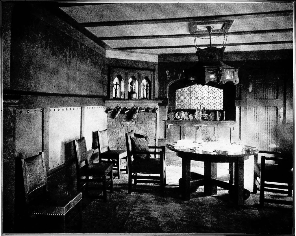 An illustration from The room beautiful; a collection of interior illustrations showing decoration and furnishing details of the important furnishing periods, 1915, leaf 286