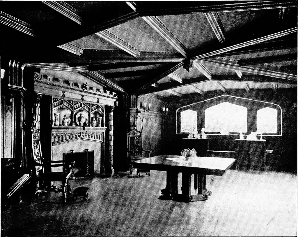 An illustration from The room beautiful; a collection of interior illustrations showing decoration and furnishing details of the important furnishing periods, 1915, leaf 34