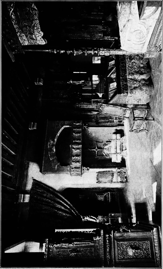 An illustration from The room beautiful; a collection of interior illustrations showing decoration and furnishing details of the important furnishing periods, 1915, leaf 36