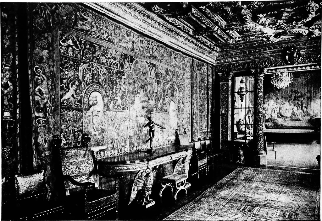 An illustration from The room beautiful; a collection of interior illustrations showing decoration and furnishing details of the important furnishing periods, 1915, leaf 39