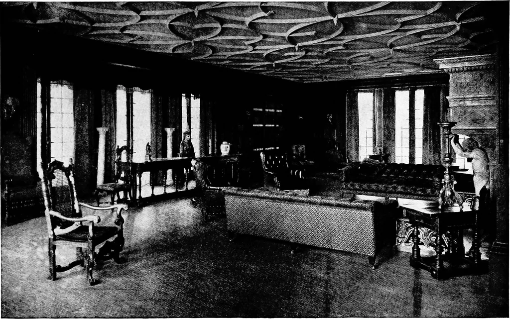 An illustration from The room beautiful; a collection of interior illustrations showing decoration and furnishing details of the important furnishing periods, 1915, leaf 42