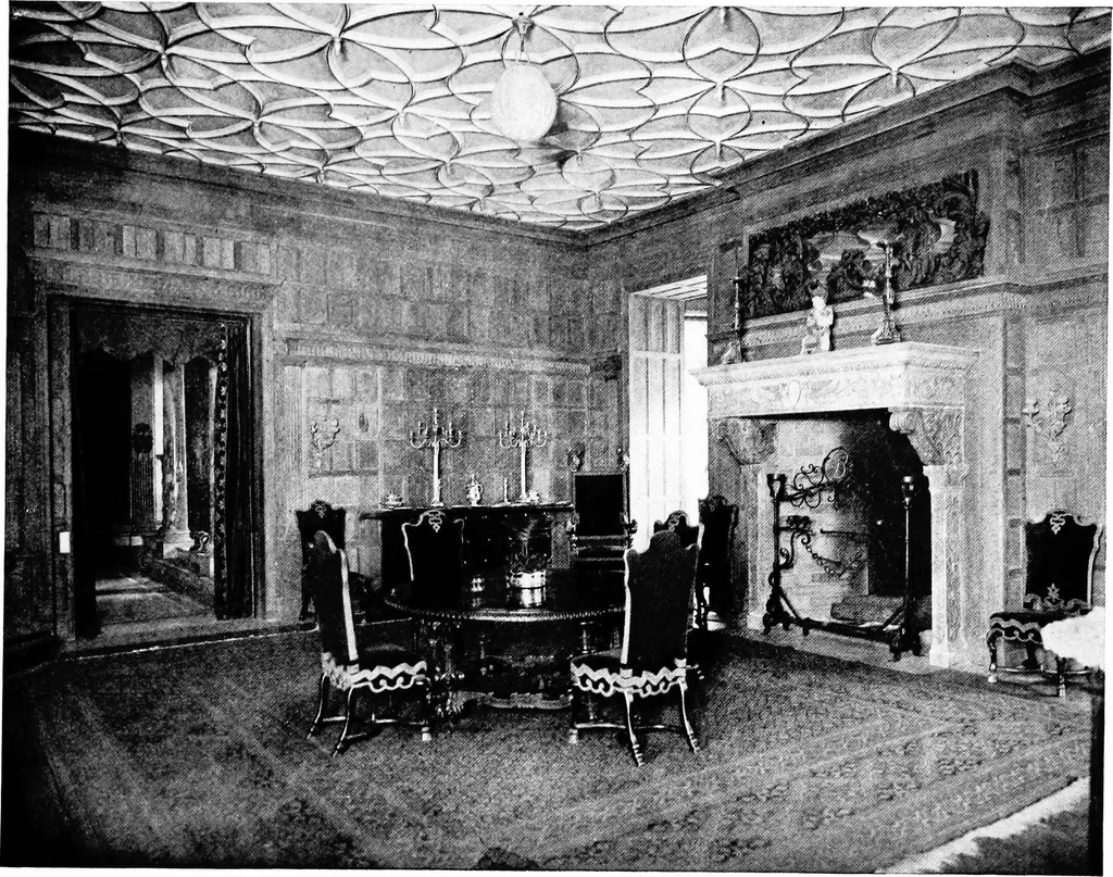 An illustration from The room beautiful; a collection of interior illustrations showing decoration and furnishing details of the important furnishing periods, 1915, leaf 46