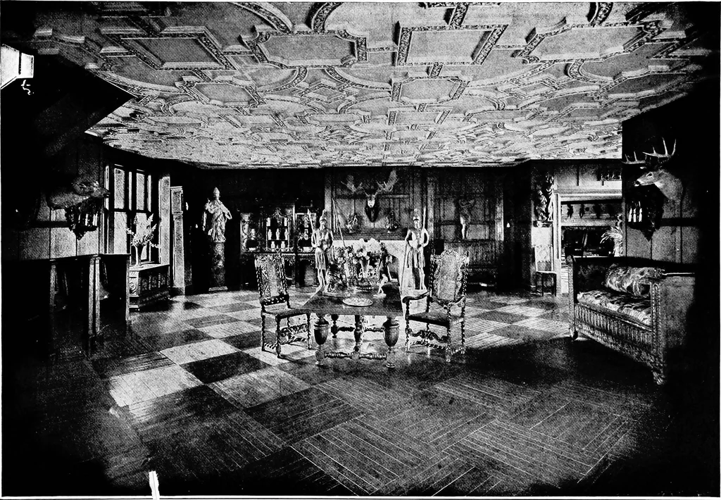 An illustration from The room beautiful; a collection of interior illustrations showing decoration and furnishing details of the important furnishing periods, 1915, leaf 50