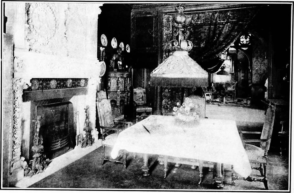 An illustration from The room beautiful; a collection of interior illustrations showing decoration and furnishing details of the important furnishing periods, 1915, leaf 53