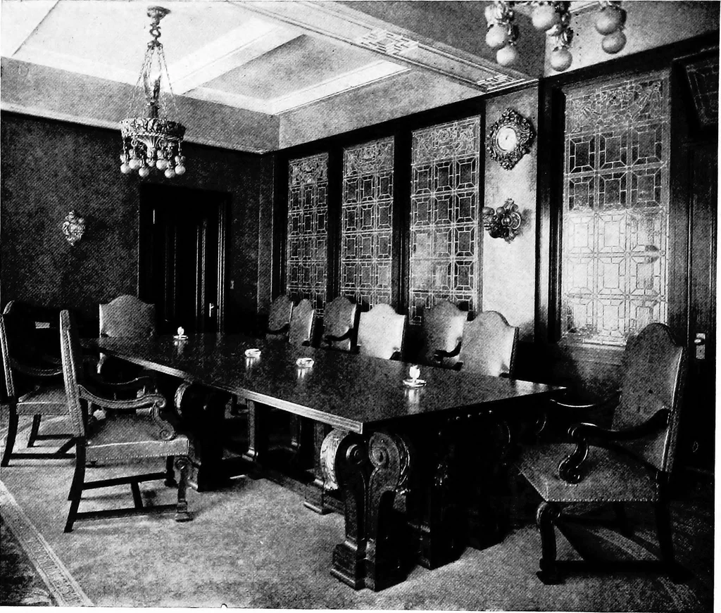 An illustration from The room beautiful; a collection of interior illustrations showing decoration and furnishing details of the important furnishing periods, 1915, leaf 59