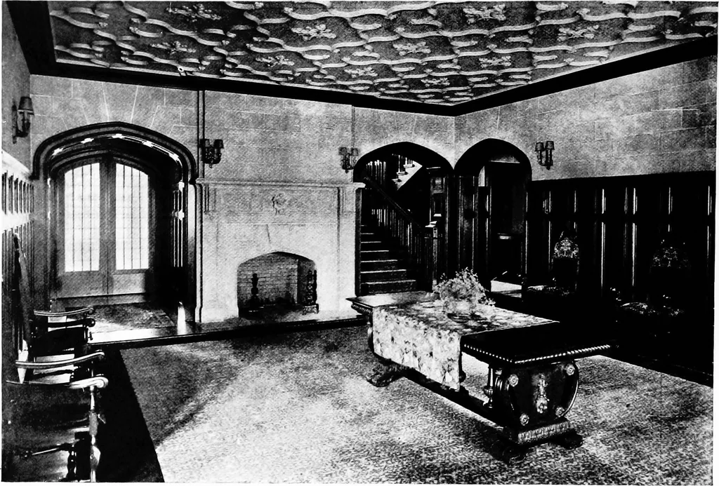 An illustration from The room beautiful; a collection of interior illustrations showing decoration and furnishing details of the important furnishing periods, 1915, leaf 65