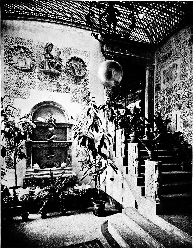 An illustration from The room beautiful; a collection of interior illustrations showing decoration and furnishing details of the important furnishing periods, 1915, leaf 70