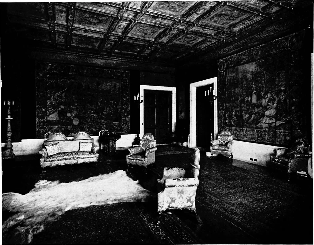 An illustration from The room beautiful; a collection of interior illustrations showing decoration and furnishing details of the important furnishing periods, 1915, leaf 71