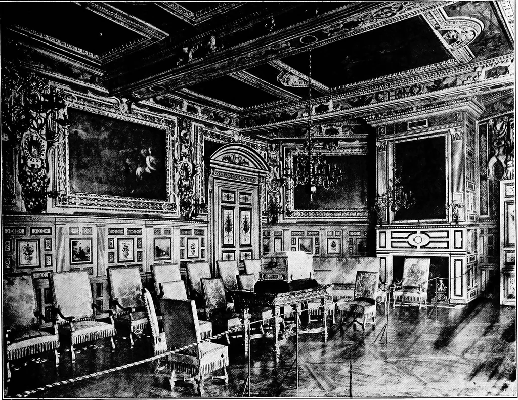 An illustration from The room beautiful; a collection of interior illustrations showing decoration and furnishing details of the important furnishing periods, 1915, leaf 78