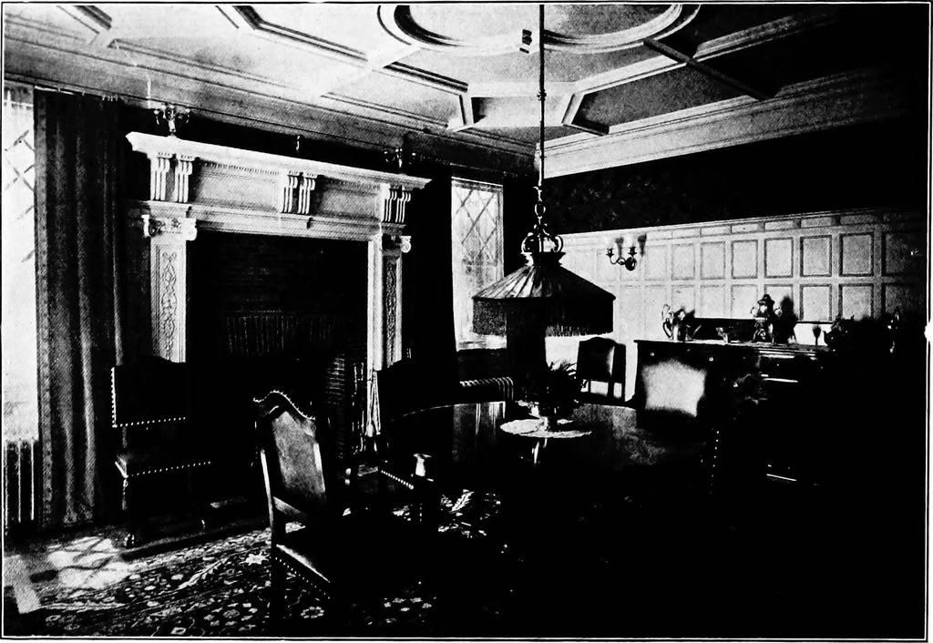 An illustration from The room beautiful; a collection of interior illustrations showing decoration and furnishing details of the important furnishing periods, 1915, leaf 81